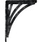Ekena Millwork Nevio Wrought Iron Bracket, (Single center brace), Antiqued Silver 1 1/2"W x 7 1/2"D x 10"H BKTM01X07X10SNEASV - alternate 3
